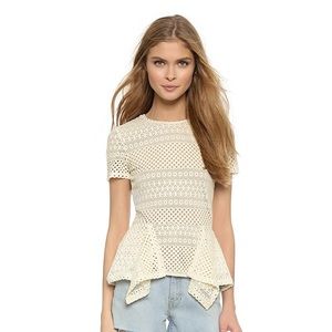 BCBGMAXAZRIA ‘Viktoria’ Eyelet Top sz XXS